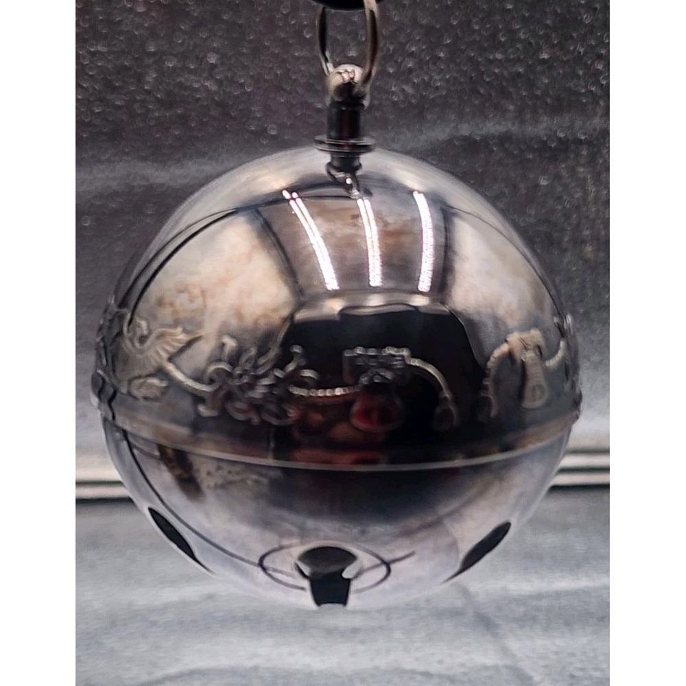 Wallace‎ 1976 Sleigh Bell Silverplate Christmas Ornament Bicentennial Doves